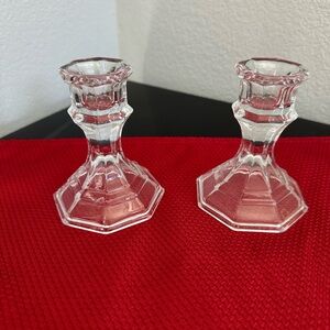 Elegant Glass Candle Holders set of 6